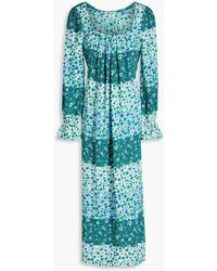 Baum und Pferdgarten - Asayo bedrucktes midikleid aus crêpe in colour-block-optik - Lyst