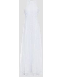 Charo Ruiz - Alejandra Crocheted Lace-paneled Cotton-blend Voile Maxi Dress - Lyst