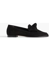 Alexandre Birman - Maxi Clarita Bow-embellished Suede Loafers - Lyst