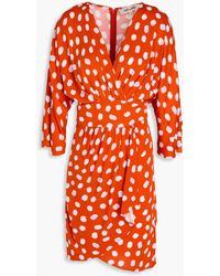 Diane von Furstenberg - Barrington Wrap-effect Printed Jersey Mini Dress - Lyst