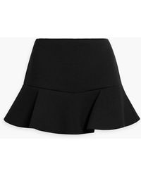 RED Valentino - Skirt-effect Ruffled Ponte Shorts - Lyst