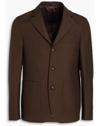 Officine Generale - Cropped hemd aus baumwollpopeline mit floralem print und bindedetail vorne - Lyst