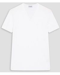 Dolce & Gabbana T-shirt aus stretch-baumwoll-jersey - Weiß