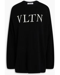 Valentino Garavani - Intarsia Wool And Cashmere-blend Sweater - Lyst