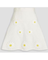 Dolce & Gabbana - Appliquéd Cotton And Silk-blend Jacquard Mini Skirt - Lyst