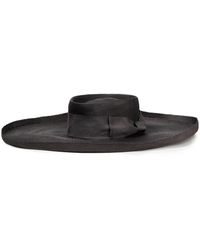Zimmermann X Hatmaker Grosgrain-trimmed Embellished Straw Panama Hat - Black