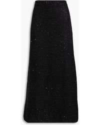 ATM - Sequin-embellished Knitted Maxi Skirt - Lyst