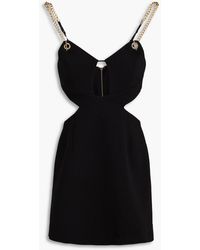 Rebecca Vallance - Dulce Amor Chain-embellished Cutout Crepe Mini Dress - Lyst