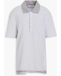 Thom Browne - Poloshirt aus baumwoll-piqué in waffelstrick - Lyst