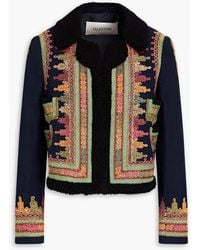 Valentino Garavani - Embroidered Cotton Jacket - Lyst
