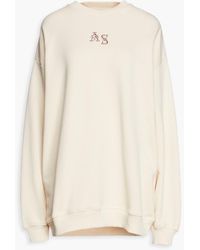 Acne Studios - Embroidered French Cotton-terry Sweatshirt - Lyst