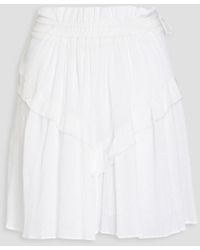 Isabel Marant - Itelo Ruffled Cotton-blend Crepon Mini Skirt - Lyst