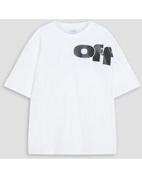 Off-White c/o Virgil Abloh - Printed Cotton-Jersey T-Shirt - Lyst