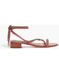 Alexandre Birman - Donna 30 Woven Leather And Suede Sandals - Lyst