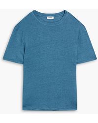 Sandro - Linen-jersey T-shirt - Lyst