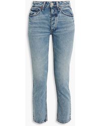 Rag & Bone - Nina hoch sitzende cropped skinny jeans - Lyst