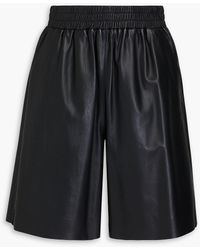 Emporio Armani - Leather Shorts - Lyst