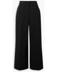 Jil Sander - Cropped Wool-Crepe Flared Pants - Lyst