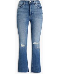 DL1961 - Bridget Distressed High-rise Bootcut Jeans - Lyst