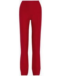 Valentino Garavani - Silk And Wool-blend Crepe Straight-leg Pants - Lyst