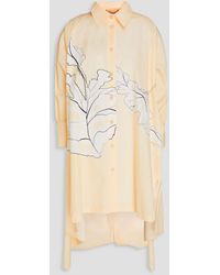 Gentry Portofino - Oversized Printed Cotton-poplin Shirt - Lyst