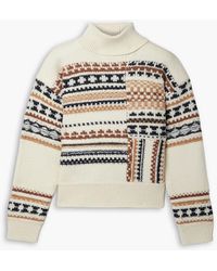 A.L.C. - Tate Fair Isle Wool-blend Jacquard Turtleneck Sweater - Lyst