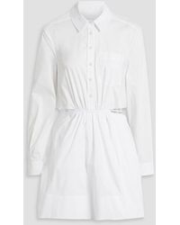 Jonathan Simkhai - Shaelyn Cutout Cotton-blend Poplin Mini Shirt Dress - Lyst
