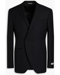 Canali - Double-breasted Wool Blazer - Lyst