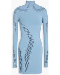 Mugler - Laser-Cut Stretch-Jersey Mini Dress - Lyst