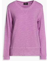 Monrow French Terry Sweatshirt - Purple