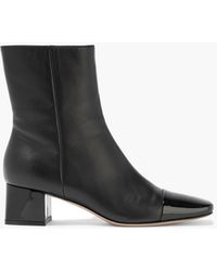 Gianvito Rossi - Logan 45 Smooth And Patent-leather Ankle Boots - Lyst