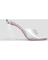 AMINA MUADDI - Bella Glass Crystal-Embellished Pvc Mules - Lyst