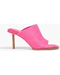 Jacquemus - Les Mules Rond Carré Suede Mules - Lyst