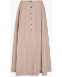 Philosophy Di Lorenzo Serafini - Wool-blend Gauze Midi Skirt - Lyst