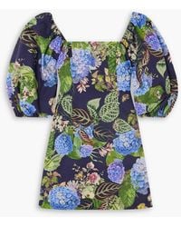 Cara Cara - Montauk Floral-print Cotton-poplin Mini Dress - Lyst