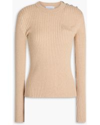 Rabanne - Gerippter pullover aus baumwolle - Lyst