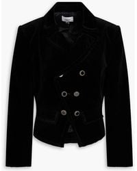 FRAME - Double-Breasted Cotton-Blend Velvet Blazer - Lyst