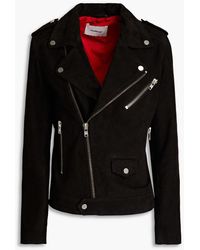 Damen Bekleidung Jacken Lederjacken DEADWOOD Leder Net Sustain Canoo Jacke Aus Strukturiertem Leder in Schwarz 