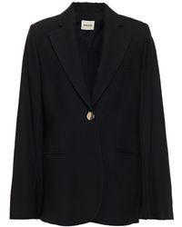 Khaite Vera Twill Blazer Black