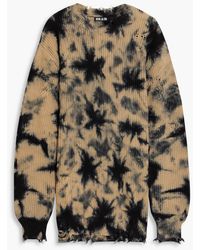 SER.O.YA - Devin Distressed Tie-dyed Cotton Sweater - Lyst