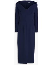 Safiyaa - Asuman Off-The-Shoulder Stretch-Crepe Midi Dress - Lyst