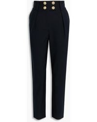 10 Crosby Derek Lam - Cropped Button-detailed Cotton-blend Tapered Pants - Lyst