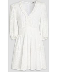 Sandro - Gianni Embroidered Cotton Mini Dress - Lyst