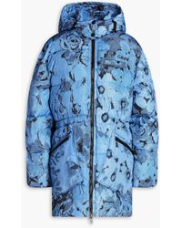 Ganni - Margarita Oversized Quilted Printed Shell Hooded Jacket - Lyst