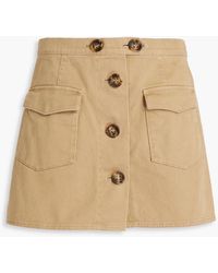 RED Valentino - Skirt-effect Denim Shorts - Lyst