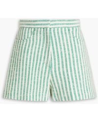 Sandro - Mathis Striped Cotton-blend Tweed Shorts - Lyst