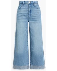 Triarchy - Crystal-embellished High-rise Wide-leg Jeans - Lyst