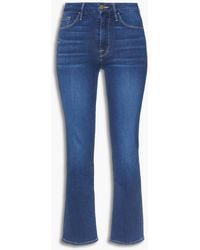 FRAME - Le Crop Mini Boot Cropped High-rise Bootcut Jeans - Lyst