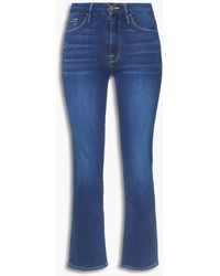 FRAME - Le Crop Mini Mid-rise Kick-flare Jeans - Lyst