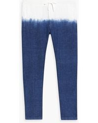 120% Lino - Dip-dyed Linen And Cotton-blend Drawstring Sweatpants - Lyst
